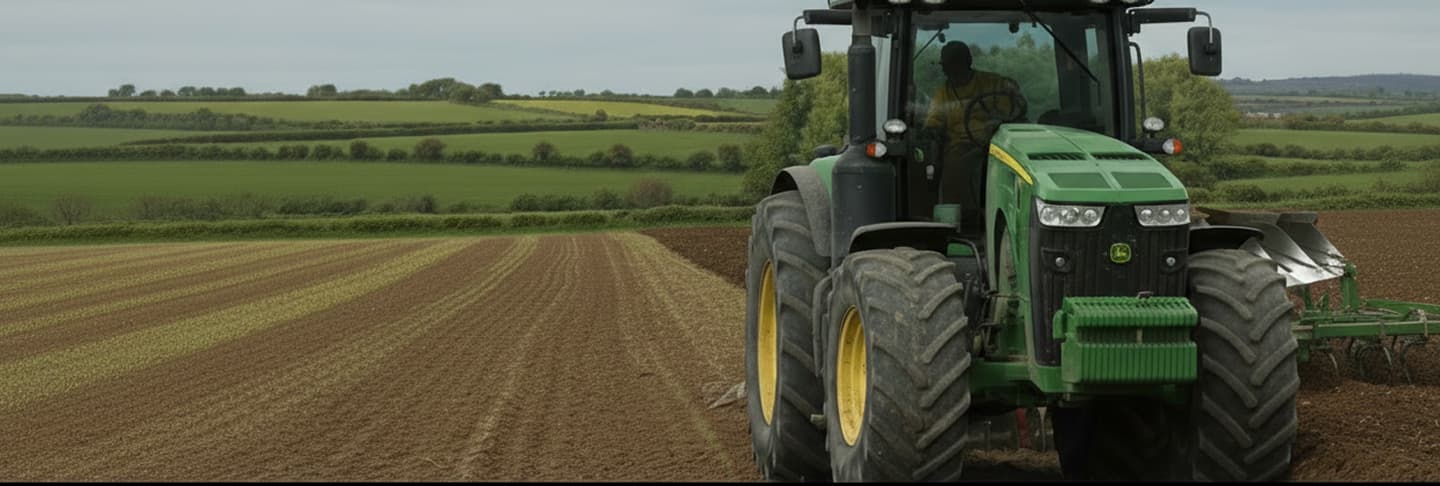 tractor working in a field