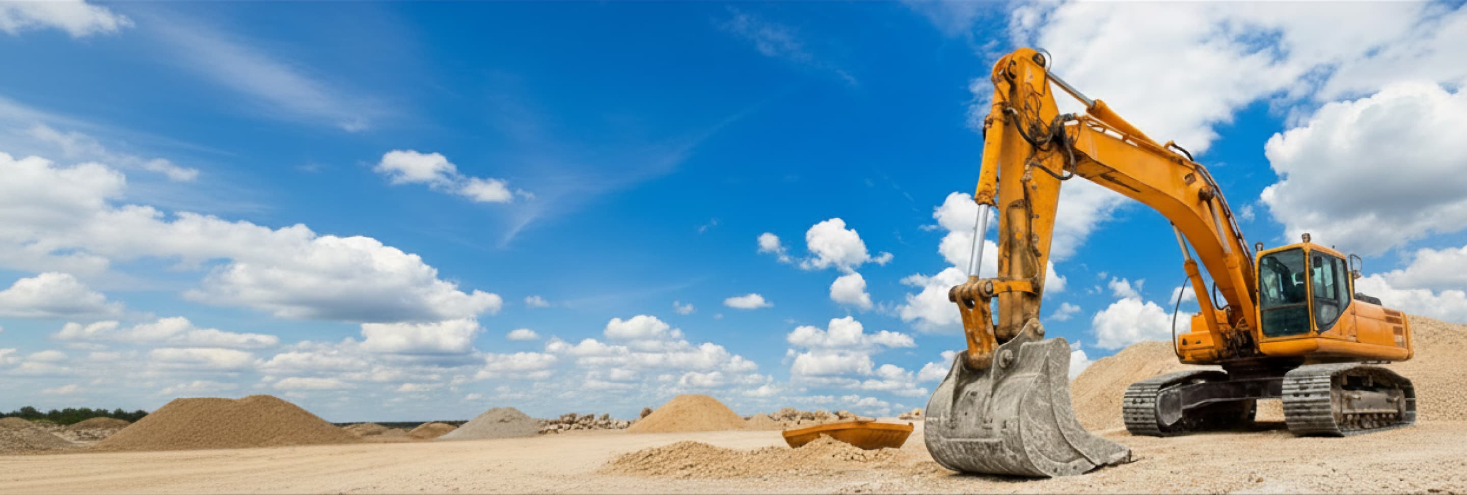 construction site operating machinery