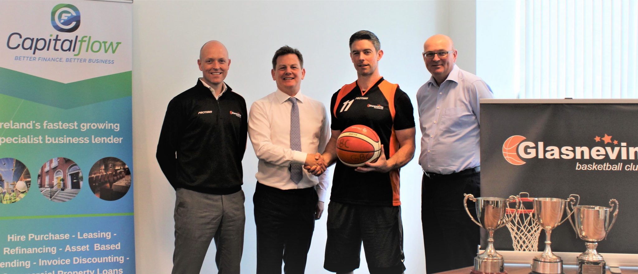 Capitalflows CEO congratulates Glasnevin Basketball Club